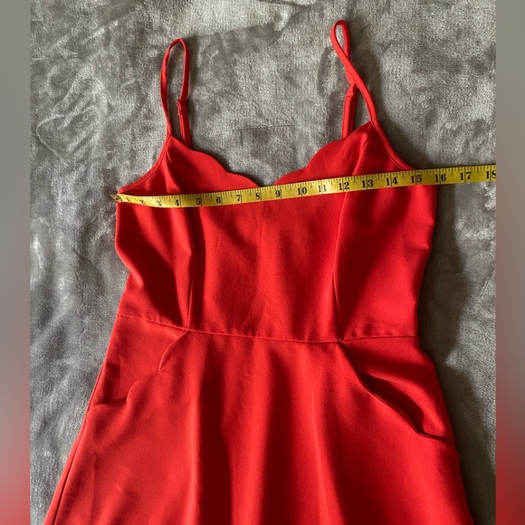 Market and Spruce Red Scallop Neck Dress - Picture 9 of 11
